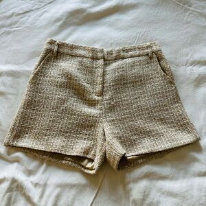 Aqua Women's Tan Tweed Shorts